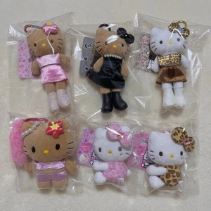 GOGO GAL Hello Kitty Maskottchen Schlüsselanhänger 6er Set sonnenverbrannte Katze langbeinig Kätzchen - Bild 1 von 7