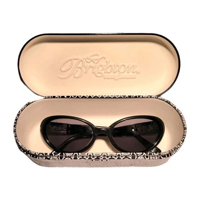 Óculos de sol Brighton “Casanova” feito à mão preto e prata lindo design em excelente estado usado - Imagem 1 de 4