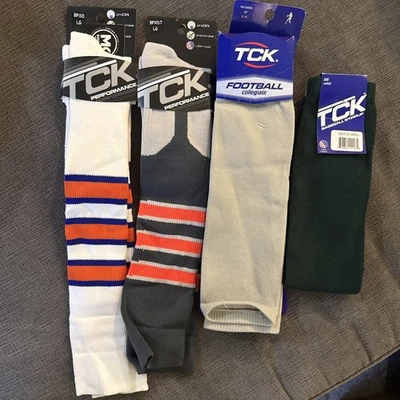 Juego de 4 calcetines deportivos TCK. Béisbol (2) Fútbol (1) Estribo (1) L - XL Hombre’s Foto 1 de 4