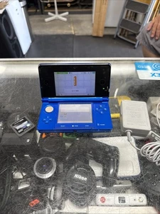Nintendo 3DS Handheld Cobalt Blue Handheld System CTR-001 JAPAN LANGUAGE W/POKEM - Picture 1 of 13