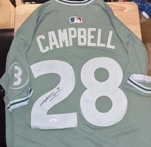 Kristian Campbell  SIGNED BOSTON RED SOX GREEN CITY CONNECT JERSEY JSA  COA - Picture 1 of 5