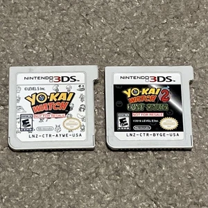 Yokai Watch 1 2 Bony Spirits Not For Resale Demo Game Nintendo 3DS Lot Of 2 - Picture 1 of 5