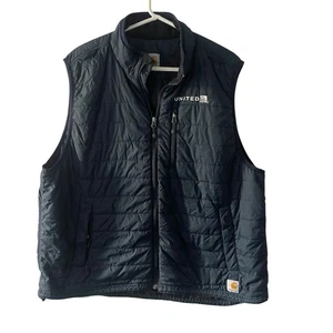 Carhartt Vest Men’s United Airlines Zip Up Puffer Rain Defender XXL - Picture 1 of 3