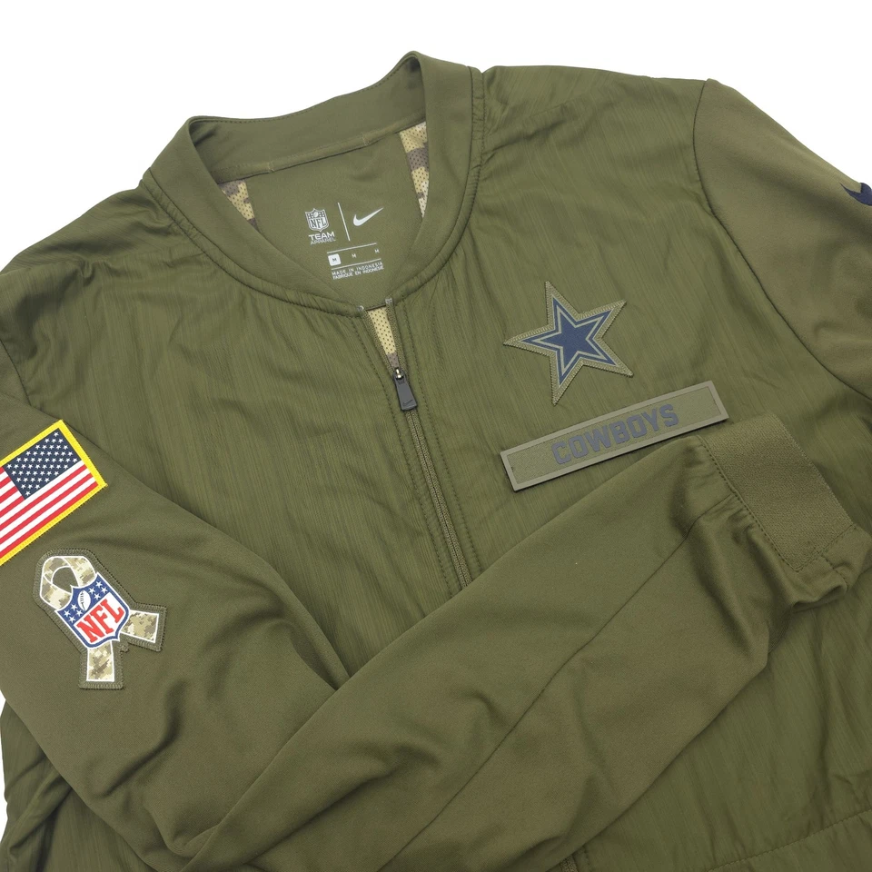 Dallas Cowboys Jacket Windbreaker Nike Salute to Service Full Zip Men's Medium - Image 1 of 4
