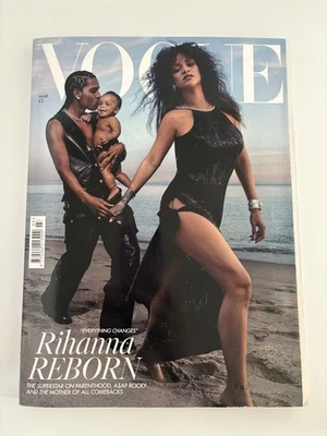 British Vogue UK Magazine March 2023 Rihanna Cover ASAP Rocky Fashion Baby - Image 1 of 4