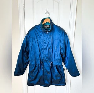 Vintage Forecaster of Boston Blue and Green Jacket Size Large - Picture 1 of 3