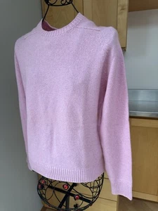 Neu mit Etikett Lands 'End Pullover rosa Kaschmirmischung Rundhalsausschnitt Gr. M - Bild 1 von 15