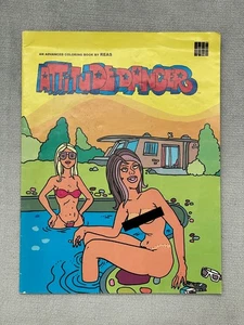 Todd James REAS Attitude Dancer Coloring Book Signed 2000 Adult Art Comic Graf - Picture 1 of 13