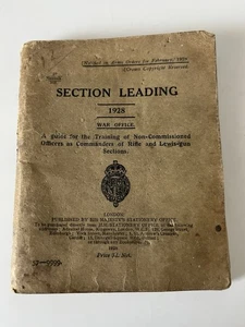 1928 War Office Issue Section Leading Soft Cover Reference Book - Imagen 1 de 19