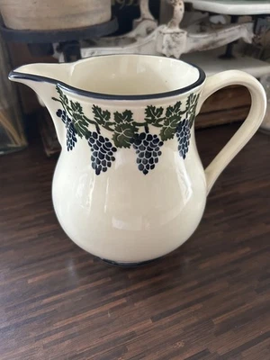 Vintage Large Brixton Pottery Jug with Grape Vine Design - Image 1 of 4