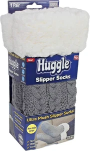 Ontel Huggle Unisex Slipper Socks Grey Color One Size Fits All - Picture 1 of 2