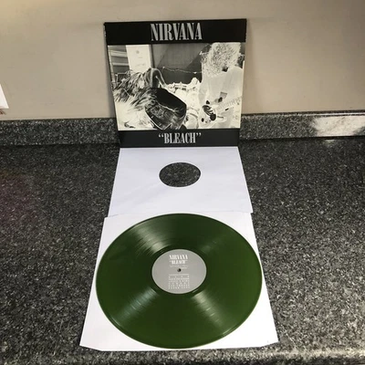 RARE LIMITED EDITION GREEN VINYL NIRVANA BLEACH TUP LP6 UK SECOND PRESS EX/EX- - Image 1 of 4
