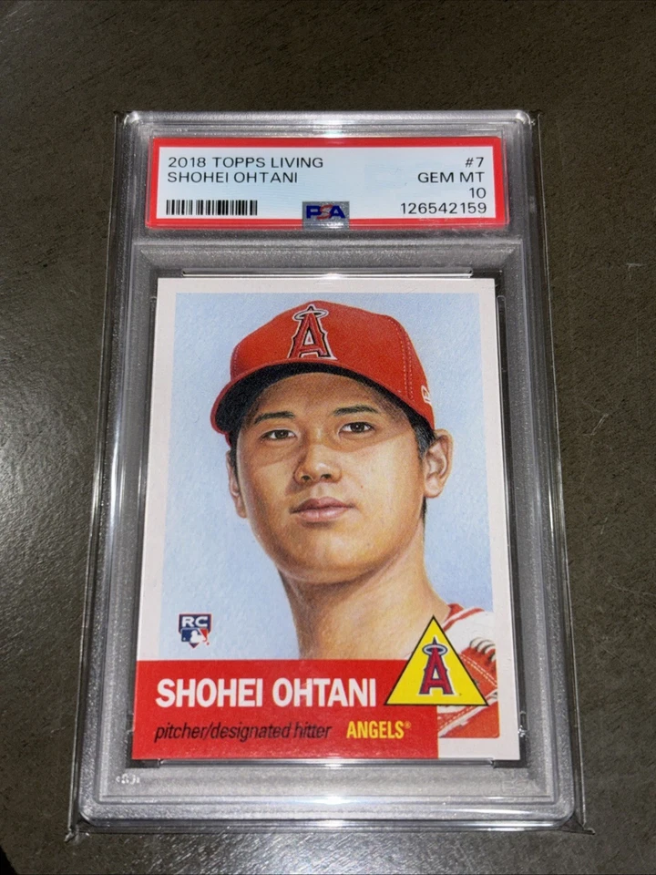 2018 TOPPS LIVING SET SHOHEI OHTANI #7 ROOKIE PSA 10 GEM MINT ANGELS DODGERS RC - Image 1 of 2