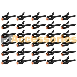 30 Pcs 2.7" inch Mini Plastic Spring Clamps Tips Tool Clip 1" Jaw Opening - Picture 1 of 2