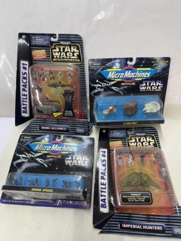Micro Machines 星球大战 批量 NIP Galoob 4 件装 Dewback Rebel Imperial 船套装 — 第 1/3 张图片