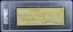Joe Frazier Boxing Champ Signed/Autographed 1977 Bank Check PSA/DNA 167505 - Picture 1 of 3