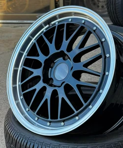 17inch BBS LM Style Wheel - 5x114.3 - Black Machined Lip - Picture 1 of 3