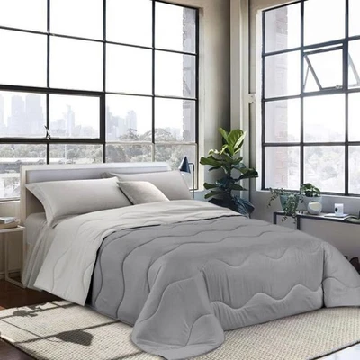 Piumone trapunta invernale double face tinta unita Vari colori Made in Italy - Immagine 1 di 4