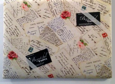 French Postcard fabric, box framed, Memo/jewellery/pin board - Image 1 of 3