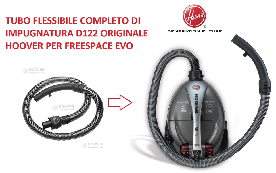 TUBO FLESSIBILE ORIGINALE HOOVER FREESPACE EVO D122 COMPLETO DI IMPUGNATURA - Immagine 1 di 1