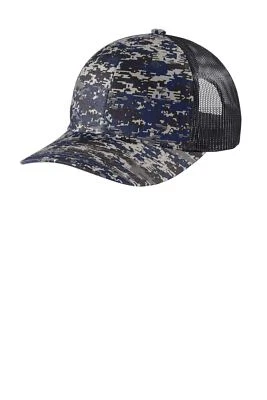 Gorra de camionero Port Authority C114 para hombre perfil medio Digi camuflada Snapback Foto 1 de 4