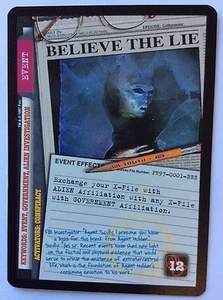 X-Files CCG Believe The Lie Exclusive Promo Card - Picture 1 of 1