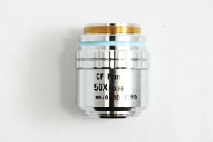 Nikon CF Plan 50x / 0.55 BD ELWD ∞/0 WD 8.2 Microscope Objective Lens [27mm] - Picture 1 of 8