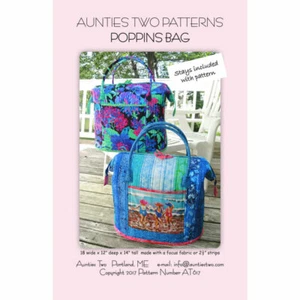 Poppins Bag Pattern by Aunties Two Patterns 2 x Stays Included - Picture 1 of 3