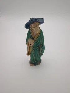 Vintage Mud Man Figure 6.5" Old Chinese Man Mudman A-1 - Picture 1 of 13