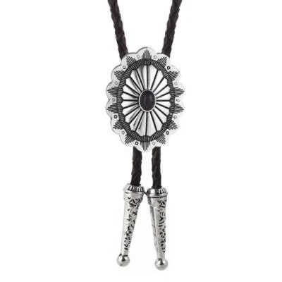 Corbata vintage Bolo piedra turquesa plata esterlina vaquero occidental hombres ovalada navajo Foto 1 de 4