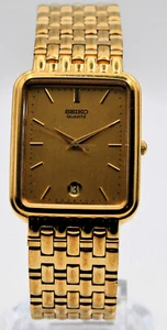 New Old Stock Seiko quartz gold plated date gents watch - Picture 1 of 14