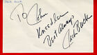 Jack Buck Autographed 3" X 5" Index Card Hall Of Fame Sportscaster Deceased 2002