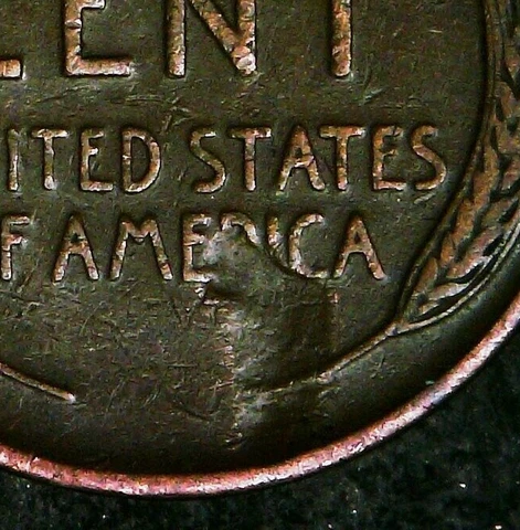 1930 P Lincoln Wheat Cent / Penny - Struck Through Reverse - Mint Error! Cover