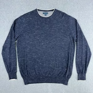 Peter Millar Collection Sweater Mens XL Blue Merino Wool Silk Linen Blend - Picture 1 of 10