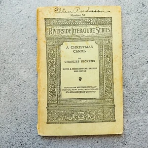 Charles Dickens A Christmas Carol Riverside Literature Series #57 Booklet - Imagen 1 de 12