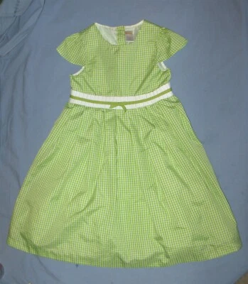 Vestido Gymboree Verde Cuadros Lazo Volantes Fiesta Ocasión Especial Talla 7 Usado en Excelente Condición Foto 1 de 4