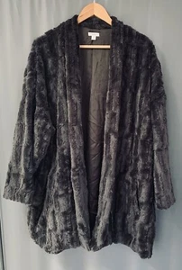 Cappotto pelliccia sintetica Xhilaration taglia XXL 2X marrone oversize silenzioso lusso indie mob moglie - Foto 1 di 14