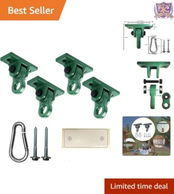 Paquete de 4 colgadores oscilantes de aluminio de alta resistencia 5000 lb de capacidad para uso en interiores y exteriores Foto 1 de 4