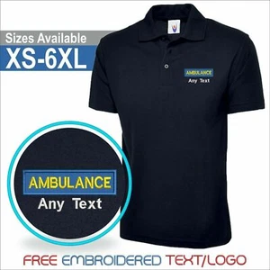 Camisas polo personalizadas bordadas con logotipo de ambulancia personal paramédico ropa de trabajo - Imagen 1 de 13