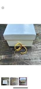 20k  solid yellow gold earrings - Picture 1 of 3