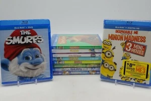 Children Kids 10 Assorted Blu-Ray Movie Lot Brand New Smurfs Minions Madagascar - Picture 1 of 6