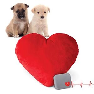 Mother's Heartbeat Calming Dog Toy Heart Pillow Red Medium Breed Heartbeat 8 ...
