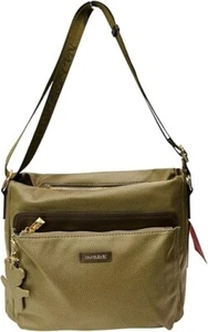 NAJ-OLEARI Borsa a Tracolla in Ecopelle, Tracolla Regolabile, Beige, 30x25x14 cm - Foto 1 di 3