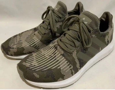 Adidas Swift Run 'Trace Cargo Green Camo Lace Up Running Sneakers Men’s Sz 7.5 - Image 1 of 4