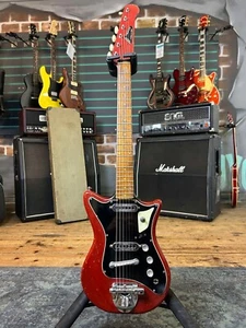 Burns Sonic Model 1886 Cherry Red c.1960s w/ Original Hard Case - Picture 1 of 13