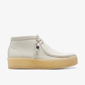 Clarks Originals Mujer Wallabee Copa Bota Blanca Nubuck 26168988 - Imagen 1 de 6