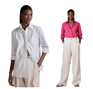 Banana Republic Women's Oversize Poplin Shirt Size XL (Choose color) NWT - Picture 1 of 16