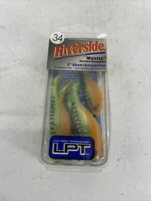 Riverside Mystic Live Prey Technology 2" Shad 5 Lures and 1 Jighead - Image 1 of 4