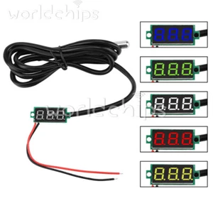 DC4-28V 0,28" LED Thermometer DS18B20 Wasserdicht Metall Sonde Temperatur Messgerät - Bild 1 von 19