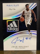 2015-16 Immaculate JRUE HOLIDAY ADIDAS TAG GU Patch Auto 1/1 Masterpiece!! 💎